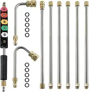 Pressure Washer Extension Wand Set Replacement Lance w/ 6 Spray Nozzle Tips