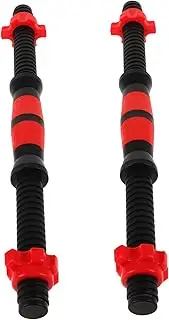 TOGEVAL 2pcs Dumbbell Bars with Knurling Grip and Spinlock Collars Durable Dumbbell Handles Set for Strength Training Versatile Weight Lifting Equipment for Home Gym Random Random Color