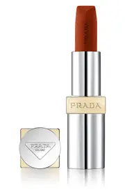 Prada Monochrome Hyper Matte Refillable Lipstick in O77 Arancio - Red Orange at Nordstrom One Size