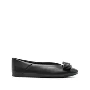 [Ferragamo] Ferragamo Leather Ballet Flats 8.5 US BLACK