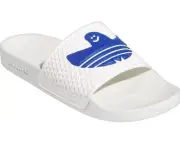 Size 12- adidas Mens Shmoofoil Slide Skate Casual Sandals Casual - White