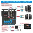 Mixing Console USB Desk Table Sound Board Mixer With Dual Wireless Mic For K IDM