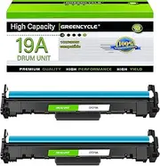 greencycle 19A Compatible Replacement for HP 19A Drum Unit CF219A Drum Kit use for Laserjet Pro M130fw M130nw M130fn M130a M102w M102a Printer (Black, 2-Pack)