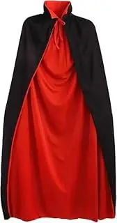 Halloween Vampire Cape: 1.4M Vampire Cloak Cape Vampire Costume Adult Vampires Cape Cloak Double Layer Reversible Cloak Masquerade Cape Costume for Halloween Party Cloak Black