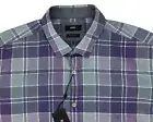 Men's HUGO BOSS Tonal Blue Purple Pastel Plaid LOK Shirt M Medium NWT NEW $145+