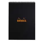 【RHODIA｜CLASSIC】上掀式圈裝筆記本_A4_橫線 _80G_80張_ 黑皮