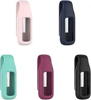 HXFRTYU 5-Pack Clip Case Compatible with Fitbit Luxe, Soft Silicone Clip Clasp Accessory Replacement for Fitbit Luxe