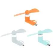 Universal Type C Micro USB OTG Mini Fan Cooler Mute Fan for Mobile Phone Tablet