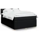 Box Spring Bed with Mattress Dark Grey Double Fabric vidaXL