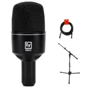 Electro-Voice ND68 Dynamic Bass Drum Mic w/ Short Mic Stand & Cable