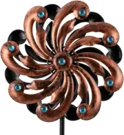 Metal Wind Spinner Kinetic Copper Sculpture for Patio Lawn Garden Yard Art Decor
