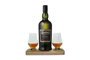 Ardbeg Corryvreckan Islay Single Malt Whisky includes Wooden Presentation Stand plus 2 Original Glencairn Whisky Glasses