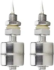 2pcs Water Float Valve, Stainless Steel Water Level Control Float Valve 0-220v Switch Automatic Replacement Level Sensor for Tank/Tower, Swimming Pool