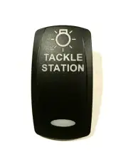 Carling Tackle Station Light White Lighted Rocker Switch Cover Black