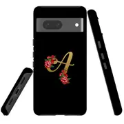 For Google Pixel 7 Case Tough Protective Cover Embellished Letter A