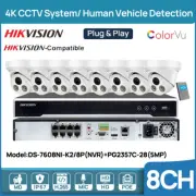 Hikvision 8CH 4K NVR 5MP IP Camera Security CCTV System ColorVu Mic POE IP67 AU