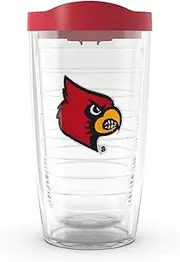 Tervis Louisville Cardinals - Primary Logo Made in USA Double Walled Insulated Tumbler Travel Cup Keeps Drinks Cold & Hot, 16oz, Classic