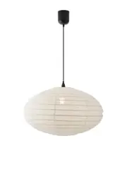 Tamarind 600mm Oval Handcrafted Linen Shade Only in Ivory