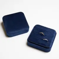 在飛比找momo購物網優惠-【AndyBella】旅行戒指收納盒-深藍(戒指盒;戒指收納