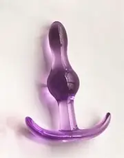 Silicone Plug Waterproof Smooth Touch G-spot Sex Toys Beads for Women Men Model(Purple)
