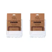 2x Eco Basics Bamboo Dry Pad Refill Dust/Fluff Collector Floor Cleaner Mop White
