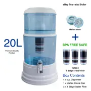 Aimex 8 Stage Water Filter 20L Bottle BenchTop Dispenser Purifier 3 Extra Filter