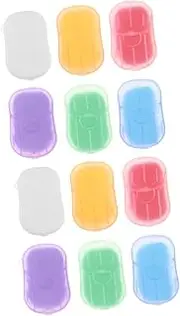 12 Sheets Portable Soap Paper Travel Hand Soap Sheets Compact Lightweight Soap Sheets for Camping Hiking Paper Soap for Cleanliness