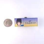 Sasuke Uchiha Sasuke's Birthday Acrylic Name Badge Pin Naruto Shippuden V2