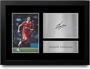 HWC Trading FR A4 Dominik Szoboszlai Liverpool Gifts Printed Signed Autograph Picture for Football Fans and Supporters - A4 Framed