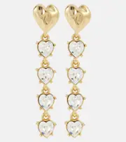 [Oscar de la Renta] Oscar de la Renta Heart embellished drop earrings One size gold