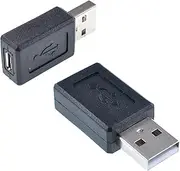 Oiyagai 2Pcs USB 2.0 A Male to USB Micro Female Adapter Converter