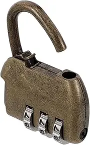 FRCOLOR Zinc Alloy Vintage Combination Lock for Luggage Handbags Gym Use Durable Locker Accessory with Code for Enhanced Security