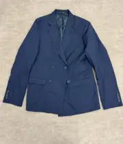 Boohoo Man Super Skinny Double Breasted Suit Jacket Navy Blue Mens Size 42R