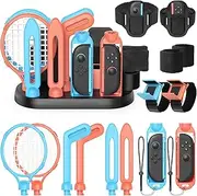 Sports Accessories Bundle with Organizer Station for Nintendo Switch 2 (2025)/Switch/OLED - Universal Family Party Sports Kit, Golf/Tennis/Dance/Sword/Soccer Gear for Joycon & All-in-One Storage Stand