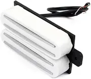 GOOHOCHY Twin Pickup Dual Hot Rail Humbucker Neck Pickup with Wires for Electric Guitar Pickups Easy Installation Low Noise White Replacement Parts