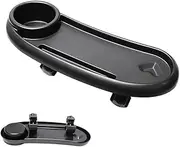 LOORGVEL Stroller Snack Tray with Cup Holder Removable Food Storage Tray for Pram Easy to Install Simple Design Convenient Feeding
