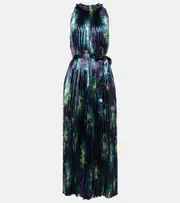 [Ulla Johnson] Ulla Johnson Amiko pleated satin midi dress AU 12 multicoloured