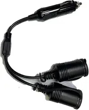 12V/24V Car Twin Socket-Adaptor 30cm Cable with Dual Inline Cigarette Lighter Sockets. Suitable for Running 2 Devices at Once. Laptop Smart Phone Gaming & Other Equipment. Reliable Power Lead.