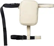 Drop Leg Bag for Men and Women, Waterproof Thigh Hip Fanny Pack, Fashionable Waist Purse for Motorcycle, Bike, and Cycling (6.69 x 0.79 x 0.79 inches), Casual Travel Gear, White., Se référer au
