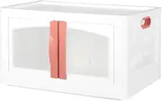 Stacked Storage Bins Stackable Foldable Clothes Container with Lids Handles Plastic Toy Organiser Boxes Box Stackable Plastic Book Camping with Wheel Front and Top Open 85L