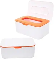 Garneck 2pcs Reusable Wipes Dispenser Portable Tissue Box for Travel Compact Wipe Holder with Sealing Design for Bathrooms Go Use