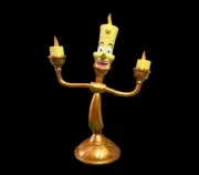 UNPAINTED Beauty & the Beast Lumiere 3D Printed Model Kit 7" Tall (5-22)