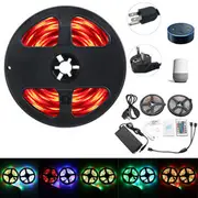 2*5M IP65 SMD2835 Flexible RGB LED Strip Light Smart WIFI Controller Alexa APP Control Kit DC12V 7184 EU PLUG