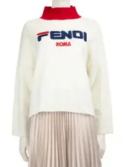 White Wool Turtleneck Jumper
