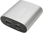 DIGITUS HDMI eARC Converter Extractor 0.5m Micro USB Cable Aluminum Housing Grey