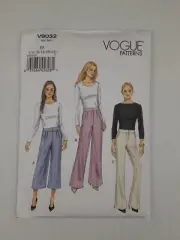 Vogue Sewing Pattern 9032 V9032 Misses Straight Leg Pants Size 14-22 NEW