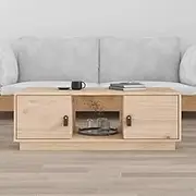 Coffee Table Living Room Wood Modern Table: Solid Pine 100x50x35cm with Undeneath Storage - Farmhouse Center Accent Piece