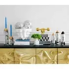 Jonathan Adler Set 2 Berlin Modernist Candle Holdes 7” Futurist Glamour Metal