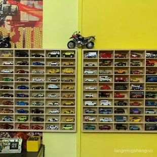 汽車玩具收納多美卡風火輪展示架合金車模牆上置物架tomica收納盒