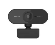 HD 1080P Webcam Mini Computer PC WebCamera with Microphone Rotatable Cameras for Live Broadcast Video Calling Conference - Black